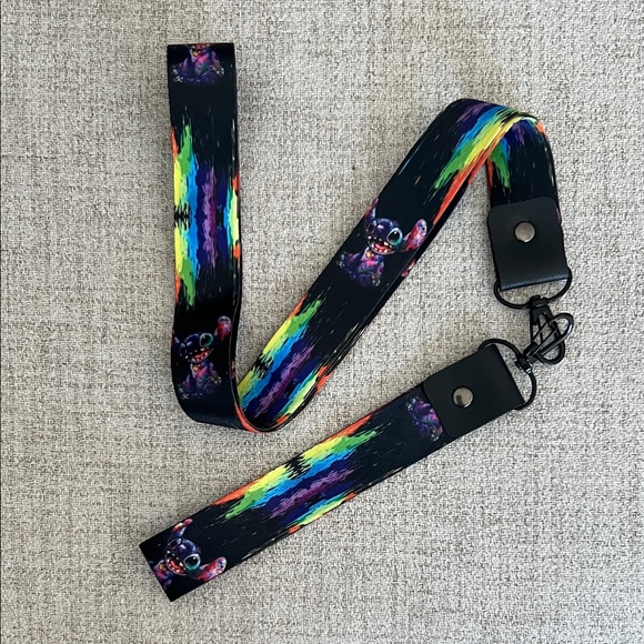 New Disney Stitch Rainbow Lanyard - Picture 1 of 2